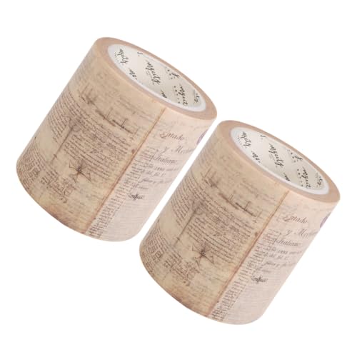 Homoyoyo 2 Rollen Gothic Style Washi Tape Breit Dekoratives Klebeband für Scrapbooking DIY Basteln Tagebuch Geschenkverpackung Vintage Muster Vielseitig Verwendbar von Homoyoyo