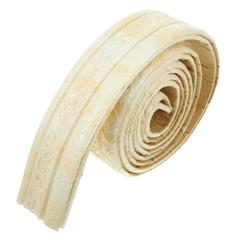 Homoyoyo 2 Rollen Selbstklebende Wandleiste Breit Schaumstoff Molding Trim Kantenschutz für Ecken und Wände Stoßfest Einfache Montage Dekorativ und Pflegeleicht für Innenräume von Homoyoyo