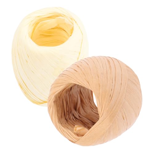 Homoyoyo 2 Rollen Teiliges Raffia Papierband für DIY Lampenschirme und Geschenkverpackung Langlebiges Bastband aus Papier in Beige und Khaki Vielseitig für Handwerk Partydekoration und Homoyoyo 2 Rollen Teiliges Raffia Papierband für DIY Lampenschirme und Geschenkverpackung Langlebiges Bastband aus Papier in Beige und Khaki Vielseitig für Handwerk Partydekoration und von Homoyoyo
