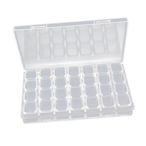 Homoyoyo 2 STÜCK Fächer Aufbewahrungsbox aus Robustem PVC Transparent Verstellbare Trennwände zur Aufbewahrung von Schmuck Nagelkunst Perlen und Kleinteilen Kompakt und Tragbar von Homoyoyo