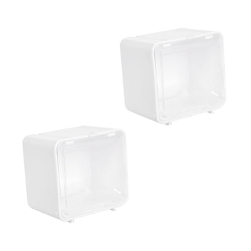 Homoyoyo 2 STÜCK Mini Schreibtisch Organizer Kompakte PP Aufbewahrungsbox mit Transparentem Deckel Stoßfest Verschleißfest für Klebebänder und Bürobedarf Vielseitig für Büro und Zuhause von Homoyoyo