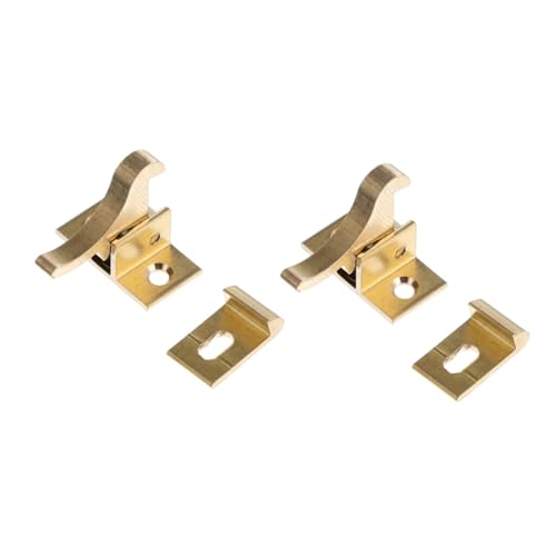 Homoyoyo 2 Sätze Messing Fenstergriff Elbow Latches mit Montageschrauben Langlebige Möbelverschlüsse Einfache Installation Glatte Oberfläche Rostbeständig Sicherer Schließmechanismus für von Homoyoyo