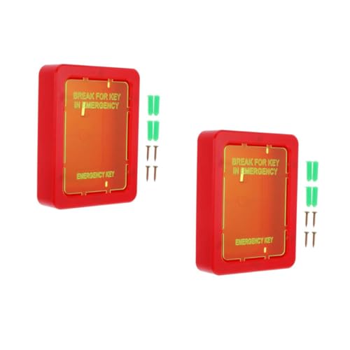 Homoyoyo 2 Sätze Notfallschlüsselbox Wandmontage mit Schloss Multifunktionaler Schlüsselsafe für Türen und Fenster Sichere Aufbewahrung von Schlüsseln Raumkarten und Gefahrstoffen von Homoyoyo