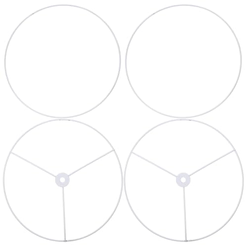 Homoyoyo 2 Sätze Runde Lampenschirmhalter aus Stabilem Eisen Robustes DIY Lampenschirmgestell Vielseitiger Lampenschirmrahmen Ø für Steh Tischlampen von Homoyoyo