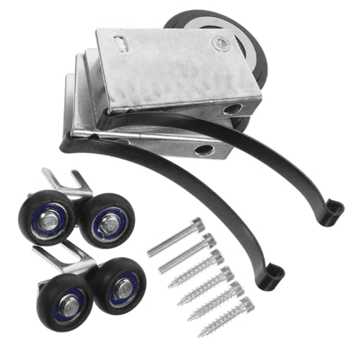 Homoyoyo 2 Sätze Schiebetürrollen für Möbel Robust Gleitschienen Türrollen Schrankrolle Türzubehör für Schiebetürsysteme und Kleiderschränke mit Langlebigen Kugellager Pulley von Homoyoyo