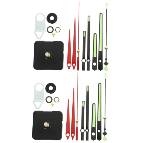 Homoyoyo 2 Sätze Uhrwerk Wall Clock wanduhren eine wanduhr uhrenzeiger Uhrzeiger Quarzuhr Mechanismus zum Austausch der Batterieuhr Uhrenarme Uhr-Kit Uhr ersatz mechanismus Plastik von Homoyoyo