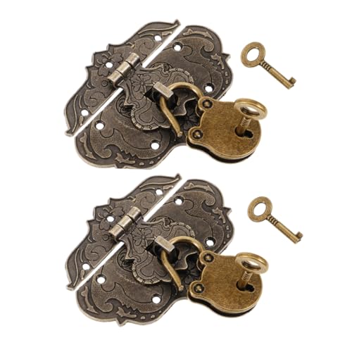 Homoyoyo 2 Sätze Vintage Schloss Bärform Vorhängeschloss mit Schlüssel und Antik Hasp Schnappverschluss Dekorativ und Funktional für Schmuckkästchen Truhen Rucksäcke Koffer Holzkisten Homoyoyo 2 Sätze Vintage Schloss Bärform Vorhängeschloss mit Schlüssel und Antik Hasp Schnappverschluss Dekorativ und Funktional für Schmuckkästchen Truhen Rucksäcke Koffer Holzkisten von Homoyoyo