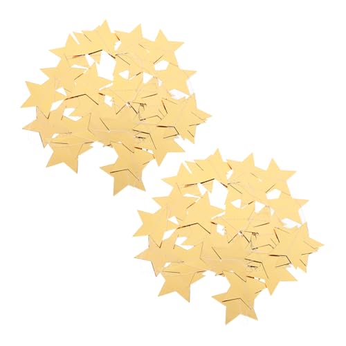 Homoyoyo 2 Saiten Reflektierende Sternen Papiergirlande Teilig Wiederverwendbar Einfache Montage für Geburtstagsdeko Hochzeit Indoor Party Fenster und Wanddekoration Festlich Goldfarben von Homoyoyo