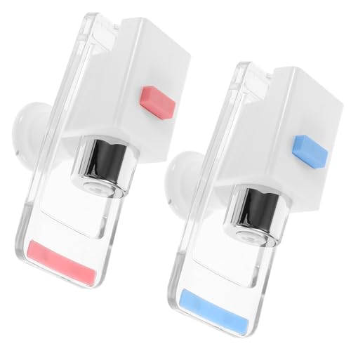 Homoyoyo 2 Satz Wasserzapfhahn für Wasserfilter mit Kindersicherung Teilig Rot und Blau Ersatz für Wasserspender Hochwertigem für Büro und Zuhause von Homoyoyo