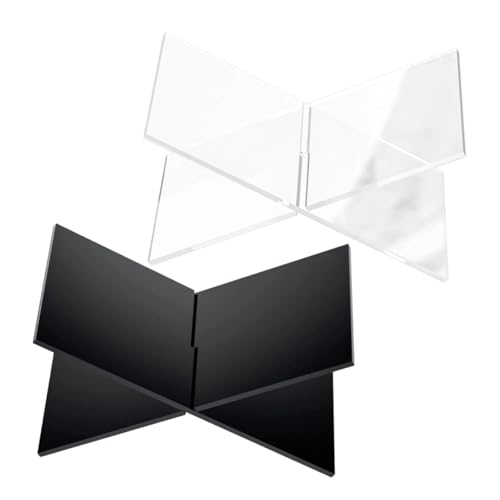 Homoyoyo 2 Sets Für Bücher Zeitschriften Transparente Bibeln Klare Schwarze Lese Kochbücher Rezeptständer Display Offene Kunst Heimtisch Thekenform Schreibtisch – X Halter von Homoyoyo
