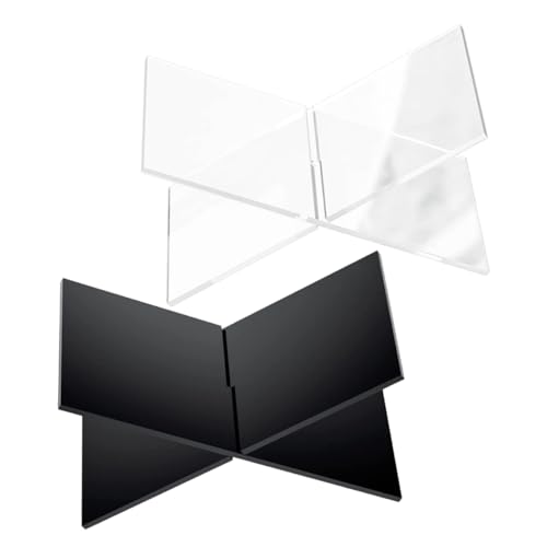 Homoyoyo 2 Sets Küchenregal In Schwarz Organizer Für Kaffee Zeitschriften Rezepte Theke Aus Acryl Und Display Bibelkunst Transparent Schreibtischhalter Schreibtischständer von Homoyoyo