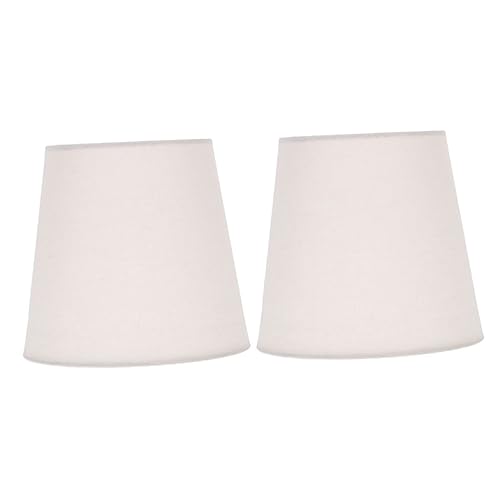 Homoyoyo 2 Stck Teiliges Kleine Stoff lampenschirme aus Leinen mit Clip Moderner Lampenschirm für Tischlampe Wandlampe und Stehlampe Dekorative Lampenzubehör Einfache Montage Langlebig von Homoyoyo