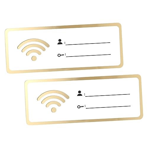 Homoyoyo 2 Stück Acryl Wifi Passwortschild Langlebiges Kratzfestes Wlan schild für Büro Hotel Zuhause Gäste Wlan Zugang Sichtbare Netzwerkanzeige Praktische Wifi Passwort Dekoration von Homoyoyo