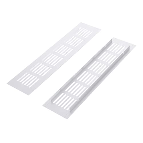 Homoyoyo 2 Stück Aluminium Legierung Ventilationsgitter Rechteckige Lüftungsgitter für Möbel Schränke Kleiderschränke Gute Luftzirkulation und Einfache Installation von Homoyoyo