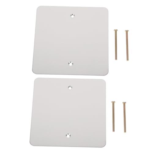 Homoyoyo 2 Stück Blank Outlet Cover Wandplatte aus Teiliges Robuste Metallabdeckung für Elektrische Verteilerdosen Feuerfest Kratzfest Hochtemperaturbeständig Glatte Oberfläche Leicht zu von Homoyoyo