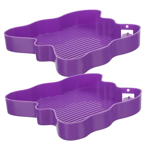 Homoyoyo 2 Stück Bohrwerkzeug abgedeckte Tabletts Perlensortierplatte Trichter Diamond Art Diamanttablett Diamant-Bildtabletts zum Selbermachen Strasstablett Plastik Violett von Homoyoyo