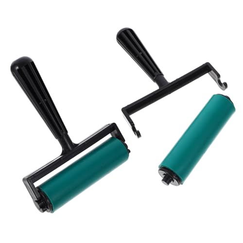 Homoyoyo 2 Stück Druckwalzen für Tragbare Gummiwalzen für Drucktechnik und Malen Multi Funktionswerkzeug für Kalligrafie Scrapbooking und Wandgestaltung von Homoyoyo