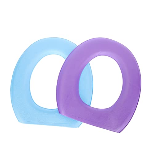 Homoyoyo 2 Stück EVA Toilettenmatte Warm Rutschfest Abwischbar Dickes Sitzkissen für Wc toilettensitz Komfortabel Strapazierfähig Geeignet für Damen Senioren Schwangere von Homoyoyo