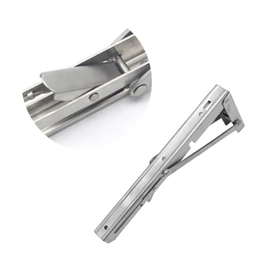 Homoyoyo 2 Stück Edelstahl Klappbare Dreieck wandhalterung Robuste Stützende Regalträger für Bücherregal und Ablage Platzsparend Silber Belastbar und Vielseitig Einsetzbar von Homoyoyo