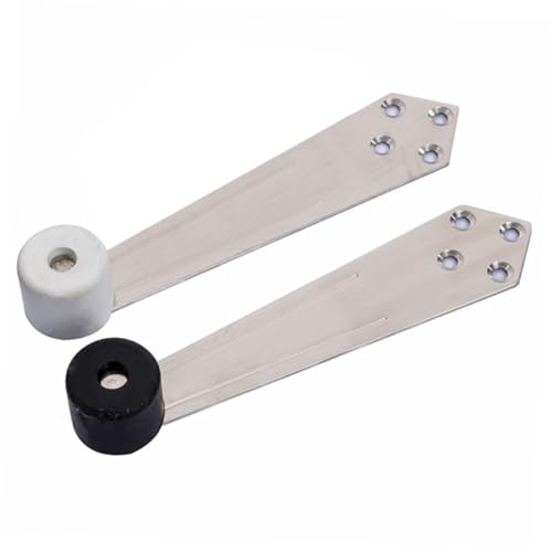 Homoyoyo 2 Stück Edelstahl Türstopper mit Gummipuffer Aufschraubmontage Weiß Schützt vor Türkollision Langlebig Geeignet für Wohn Schlaf Badezimmer Einfache Installation von Homoyoyo