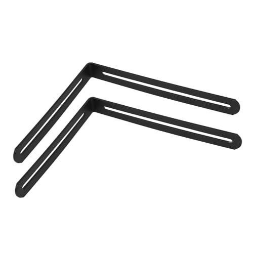 Homoyoyo 2 Stück Edelstahl Verstellbare Eckverstärkung mit Schlitzen Robuste Winkelhalter für Möbel und Wandbefestigung Korrosionsbeständige Langlebige Stützklammer von Homoyoyo