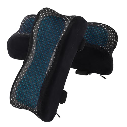 Homoyoyo 2 Stück Ergonomische Armlehnenpolster mit Gelkissen Druckentlastend für Ellbogen und Unterarm Passend für Büro Gaming Computerstühle Schwarz Langlebig und Komfortabel von Homoyoyo
