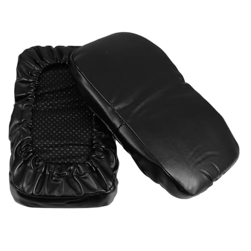 Homoyoyo 2 Stück Ergonomische Memory Foam Armlehnenkissen für Bürostuhl Weiche Armstützenpolster zur Druckentlastung Passend für Büro und Gamingstühle Schwarzes Armpolster von Homoyoyo