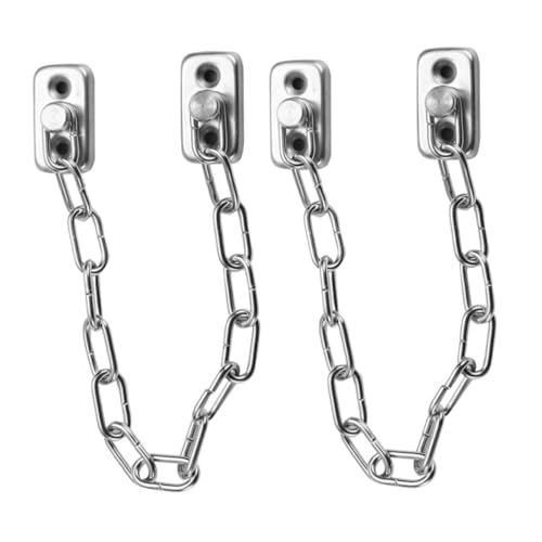 Homoyoyo 2 Stück Fenstersicherheitsketten Edelstahl Sicherheitsketten Tür Fenstersicherung Einfache Montage Kinderschutz Einbruchschutz Haushaltsschutz von Homoyoyo