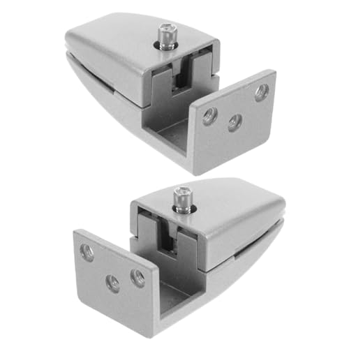 Homoyoyo 2 Stück Förmige Aluminiumlegierung Bildschirmklemme Verstellbar für Büroschreibtisch Glasplatte Halterung Sichtschutz Trennwand Halter Workspace Privacy von Homoyoyo