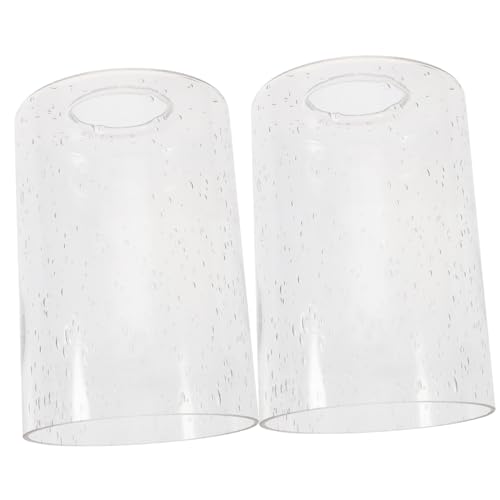 Homoyoyo 2 Stück Glas Lampenschirm Transparent Ersatz Lampenschirm für Wandleuchte Kronleuchter Moderne Beleuchtung Schlafzimmer Wohnzimmer von Homoyoyo