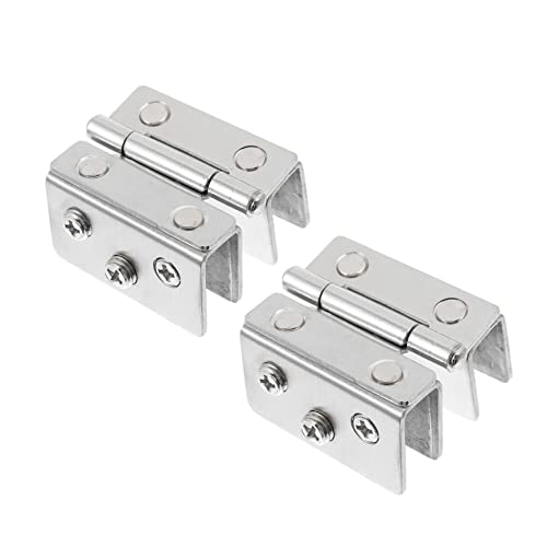 Homoyoyo 2 Stück Glastürscharniere für Vitrinen Robuste Rostfreie Scharniere für Möbel Installieren Geeignet für Glas von Homoyoyo