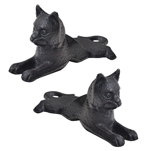 Homoyoyo 2 Stück Gusseisen Türstopper Katzenform Schwer Belastbar Rutschfestes Keildesign für Innen und Außenboden Stabiler Türkeil mit Rutsch Basis Schwarz Dekorativ Homoyoyo 2 Stück Gusseisen Türstopper Katzenform Schwer Belastbar Rutschfestes Keildesign für Innen und Außenboden Stabiler Türkeil mit Rutsch Basis Schwarz Dekorativ von Homoyoyo