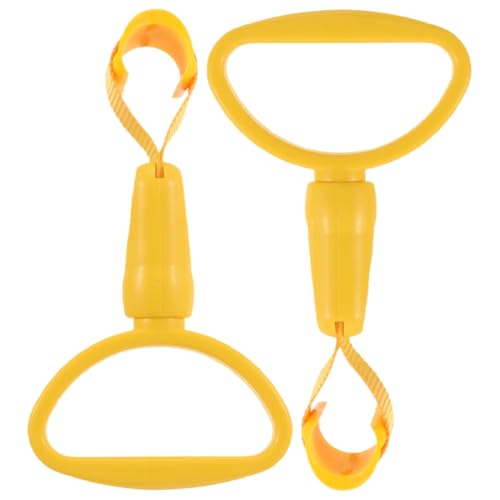 Homoyoyo 2 Stück Halbrunder Griff auto handgriff auto warnring älterer Griffriemen Bus- U-Bahn- Zuggriffring Halbkreisförmige Griffe Auto-Handring Nylon Gelb von Homoyoyo