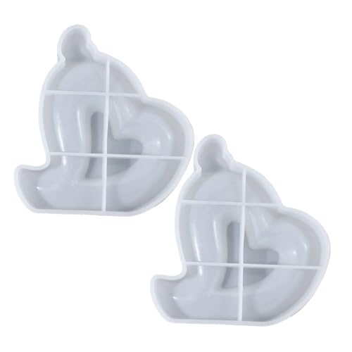 Homoyoyo 2 Stück Herz Silikonform für Kerzen Gießen Epoxidharz Seife Basteln Romantisch Nicht Klebend Für DIY Handwerk Valentinstag von Homoyoyo