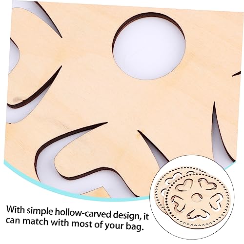 Homoyoyo 2 Stück Holz Tasche DIY Basis Handgefertigt Hohlmuster Strapazierfähiger Handtaschenboden Damen Handtasche Zubehör zum Selbermachen Geschenkidee für Familie von Homoyoyo