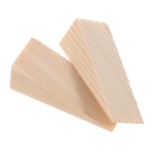 Homoyoyo 2 Stück Holz Türstopper aus Triangularer Geräuscharmer Türkeil für Zuhause und Büro Effektiver Schutz gegen Zuschlagende Türen Geeignet für Bodenarten von Homoyoyo