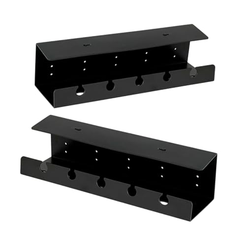 Homoyoyo 2 Stück Kabelorganizer für Schreibtisch Teiliges Bohrfreie Montage Vielseitige Kabelmanagement Wanne für Büro und Arbeitszimmer Robuste Konstruktion Großzügiger Stauraum von Homoyoyo