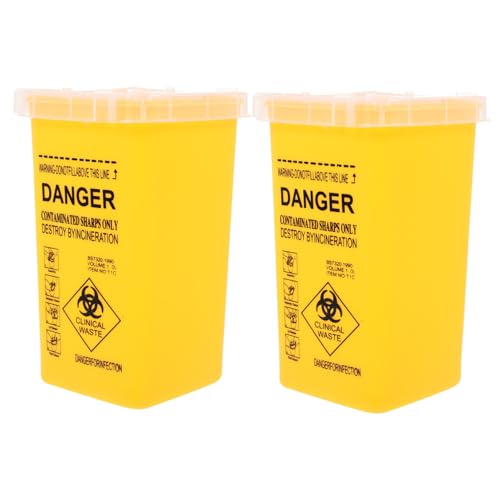 Homoyoyo 2 Stück Kunststoff Sharps Abwurfbehälter Dickwandig Wiederverwendbar Professioneller Entsorgungsbehälter für Tattoostudio Praxis mit Sichtbarer Füllstandsanzeige Homoyoyo 2 Stück Kunststoff Sharps Abwurfbehälter Dickwandig Wiederverwendbar Professioneller Entsorgungsbehälter für Tattoostudio Praxis mit Sichtbarer Füllstandsanzeige von Homoyoyo