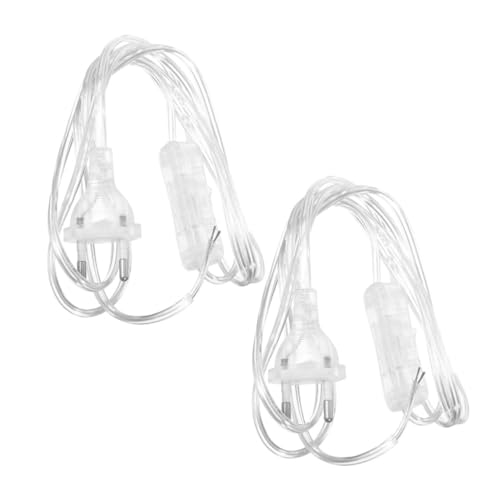 Homoyoyo 2 Stück Lampenkabel Mit Schalter 1,8m Tischleuchtenkabel Eu Stecker Pvc Und Kupfer Stabil Und Langlebig Für Selbstgemacht Lampen Und Pendelleuchten von Homoyoyo