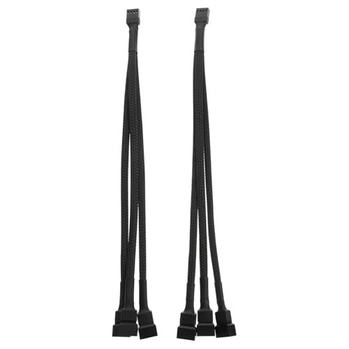 Homoyoyo 2 Stück Lüfter Adapter Kabel für PC Verlängerungskabel für Kühlventilatoren Flexible Verbindung Hauptplatine und CPU Kühler Langlebig und Praktisch von Homoyoyo