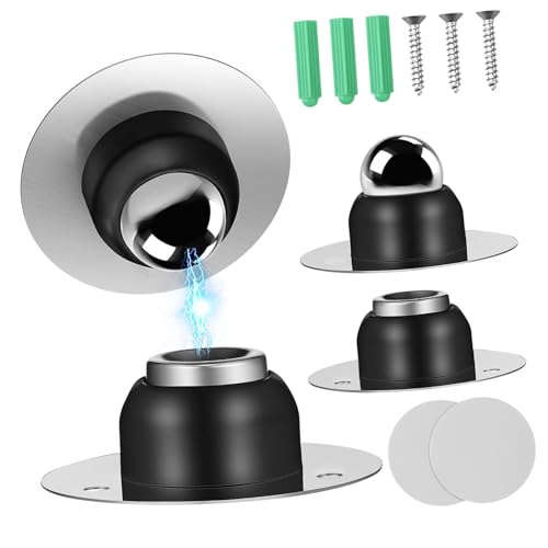 Homoyoyo 2 Stück Magnetische Türstopper Wandmontage Edelstahl Türhalter Sicher für Wohnwagen Türen Vielseitig Kompatibel Modern Platzsparend Langlebig von Homoyoyo