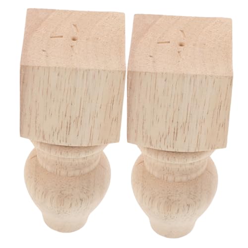 Homoyoyo 2 Stück Massivholz Möbelbeine Quadratisch Stabile Sofafuß Ersatzbeine für Sofa Couch Tisch Schrank Kompatibel Einfache Montage Robuste Tragefähigkeit von Homoyoyo