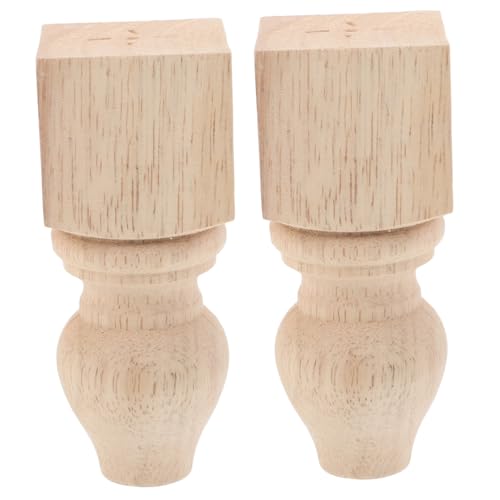 Homoyoyo 2 Stück Massivholz Möbelbeine Quadratische Natürliche Holzfüße Stabile Sofabeine für DIY Möbel Kompatibel mit Sofas Tischen Kommoden und Betten Einfache Montage Vielseitig von Homoyoyo