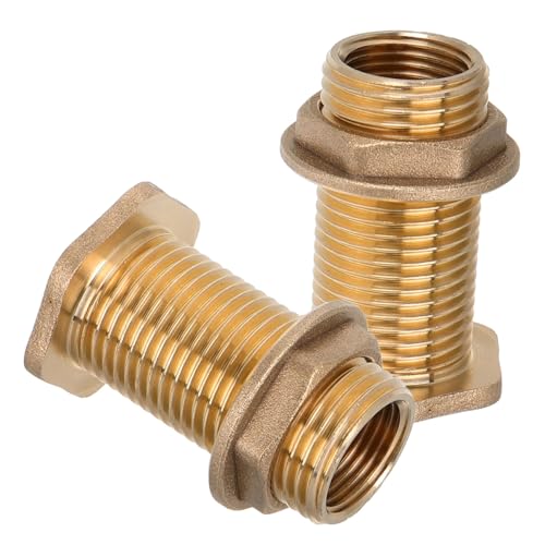Homoyoyo 2 Stück Messing Durchführung Innen Außengewinde Schlauchadapter mit Langlebiger Silikondichtung für Wasserbehälter Wasserpumpen Vielseitige Anschlusslösung für Tanks und Homoyoyo 2 Stück Messing Durchführung Innen Außengewinde Schlauchadapter mit Langlebiger Silikondichtung für Wasserbehälter Wasserpumpen Vielseitige Anschlusslösung für Tanks und von Homoyoyo