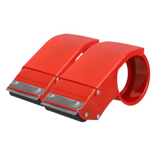 Homoyoyo 2 Stück Metall Klebebandspender für Versand und Lagerung Robuster Tape Cutter für Schreibtisch Handlicher Verpackungsabroller Eisen Verpackungswerkzeug für Büro und Zuhause von Homoyoyo