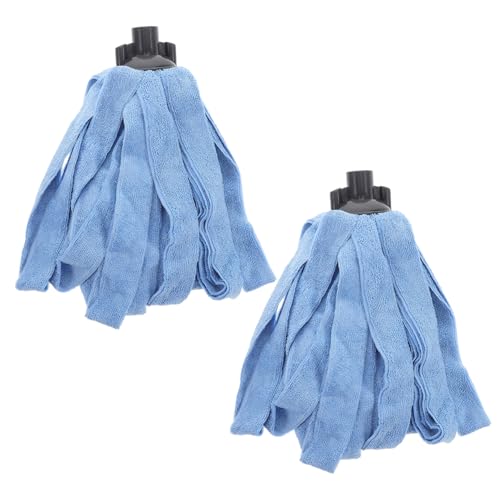 Homoyoyo 2 Stück Mikrofaser Mopp Ersatzköpfe Saugfähige Wischmopp Nachfüllköpfe für Holz Fliesen Marmor Kratzfrei Langlebig Einfach zu Wechseln Kompatibel mit Bodenwischern von Homoyoyo