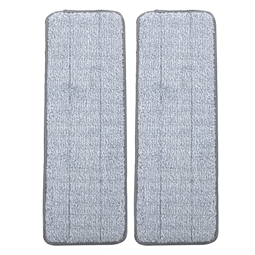 Homoyoyo 2 Stück Mikrofaser Wischmopp Pads Waschbare Reinigungsköpfe für Effektive Bodenreinigung für Hartböden Fliesen Wiederverwendbar Langlebig von Homoyoyo