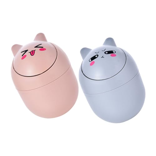 Homoyoyo 2 Stück Mini Tischmülleimer Cartoon Design Kompakter Desktop Abfalleimer aus Robustem Kunststoff Platzsparend für Büro Schlafzimmer und Kinderzimmer Süßer Kleiner Papierkorb Homoyoyo 2 Stück Mini Tischmülleimer Cartoon Design Kompakter Desktop Abfalleimer aus Robustem Kunststoff Platzsparend für Büro Schlafzimmer und Kinderzimmer Süßer Kleiner Papierkorb von Homoyoyo