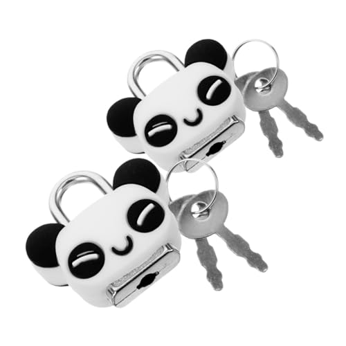 Homoyoyo 2 Stück Mini Vorhängeschloss Metall Panda Cartoon Design Robustes Süßes Schloss für Tagebücher Schmuckkästchen Gepäck und Heimschränke Homoyoyo 2 Stück Mini Vorhängeschloss Metall Panda Cartoon Design Robustes Süßes Schloss für Tagebücher Schmuckkästchen Gepäck und Heimschränke von Homoyoyo