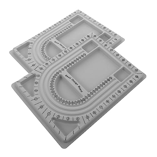 Homoyoyo 2 Stück Perlenbrett Selbstgemacht Schmuck Design Organizer für Armbänder und mit Maßstab für Kreative Schmuckherstellung von Homoyoyo